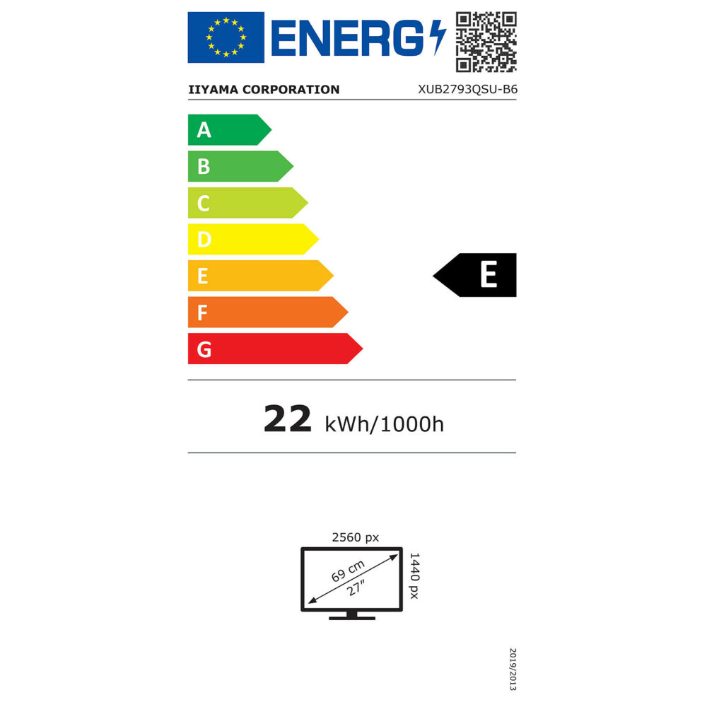 IIYAMA 27" LED - ProLite XU2793QSU-B6 / 100 Hz 1MS / Noir – Image 5
