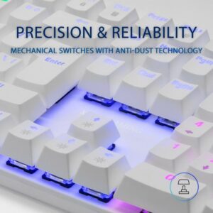 MARS GAMING MK422 BLUE SWITCH - WHITE