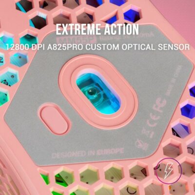 MARS GAMING MM55 MOUSE EXTREME-LIGHT RGB PINK