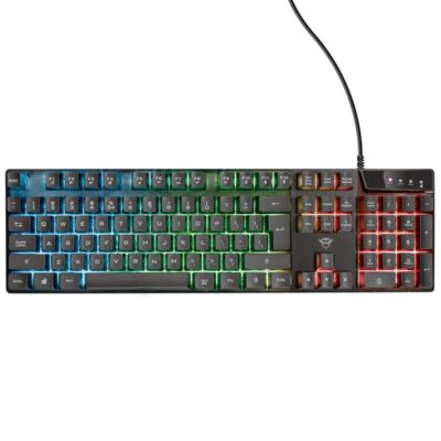 TRUST CLAVIER GAMER AZOR GXT 835 RGB - NOIR