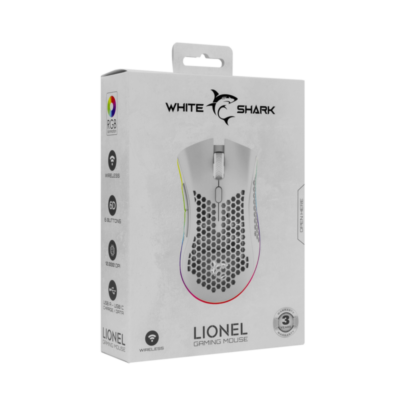 WHITE SHARK LIONEL WIFI GAMING GM-5012 - WHITE