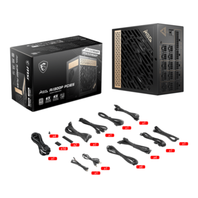 MSI MEG AI1300P PCIE5 - 80+ PLATINUM - FULL MODULAIRE