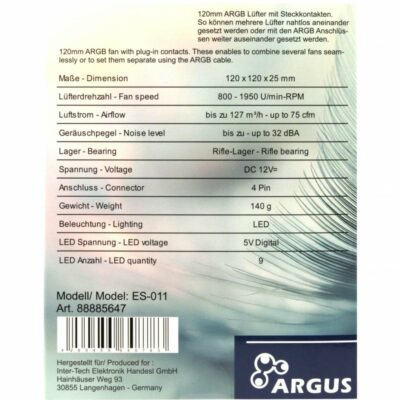 Argus ES-011 - ARGB - Wireless