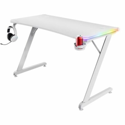 Bureau de Gaming TRUST GXT 709 Luminus RGB - Blanc