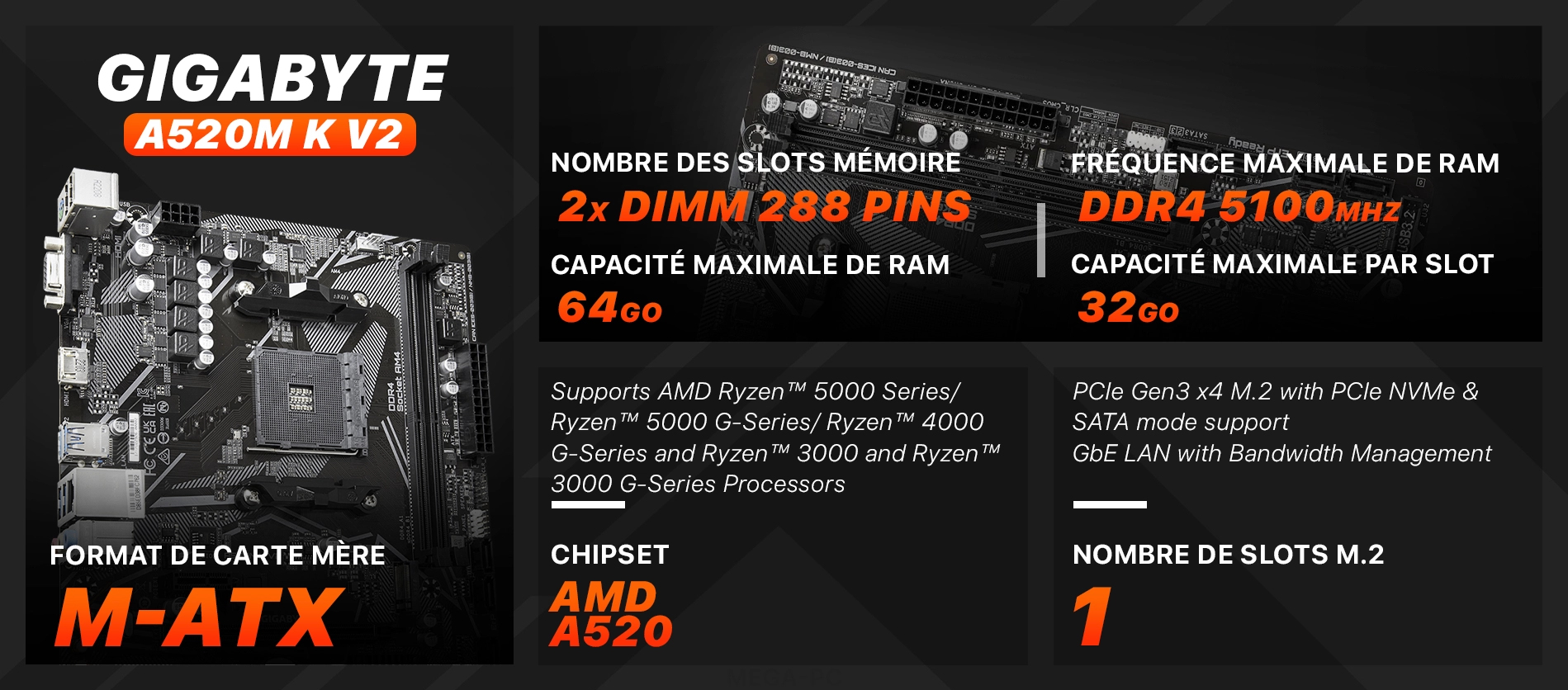 GIGABYTE A520M K V2