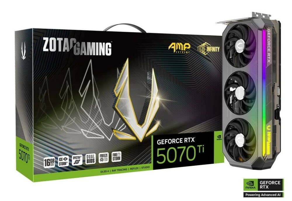 ZOTAC GAMING GeForce RTX 5070 Ti Extreme INFINITY 16GB GDDR7