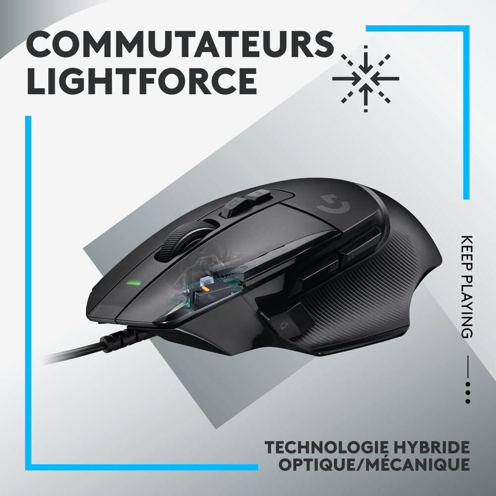 Logitech G502 X Gaming Mouse - BLACK - USB – Image 2