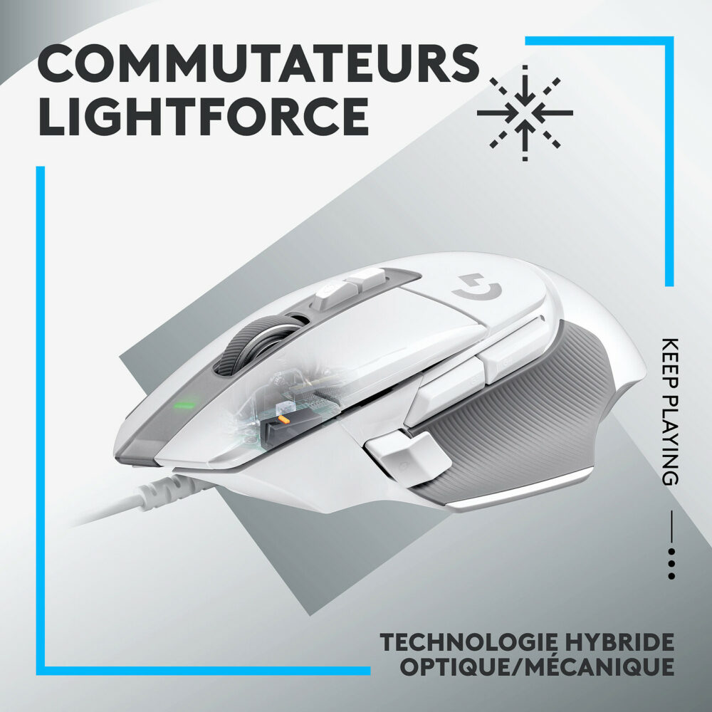 Logitech G502 X Gaming Mouse - WHITE - USB – Image 2