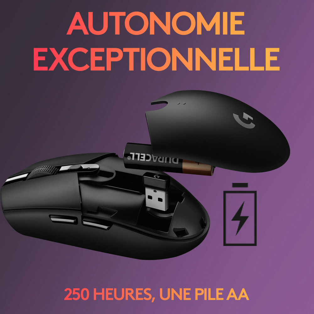 Logitech G305 LIGHTSPEED Wireless Gaming Mouse - BLACK - 2.4GHZ – Image 4