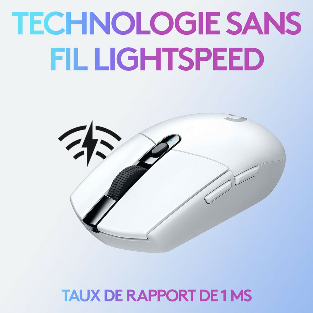 Logitech G305 LIGHTSPEED Wireless Gaming Mouse - WHITE - 2.4GHZ – Image 3