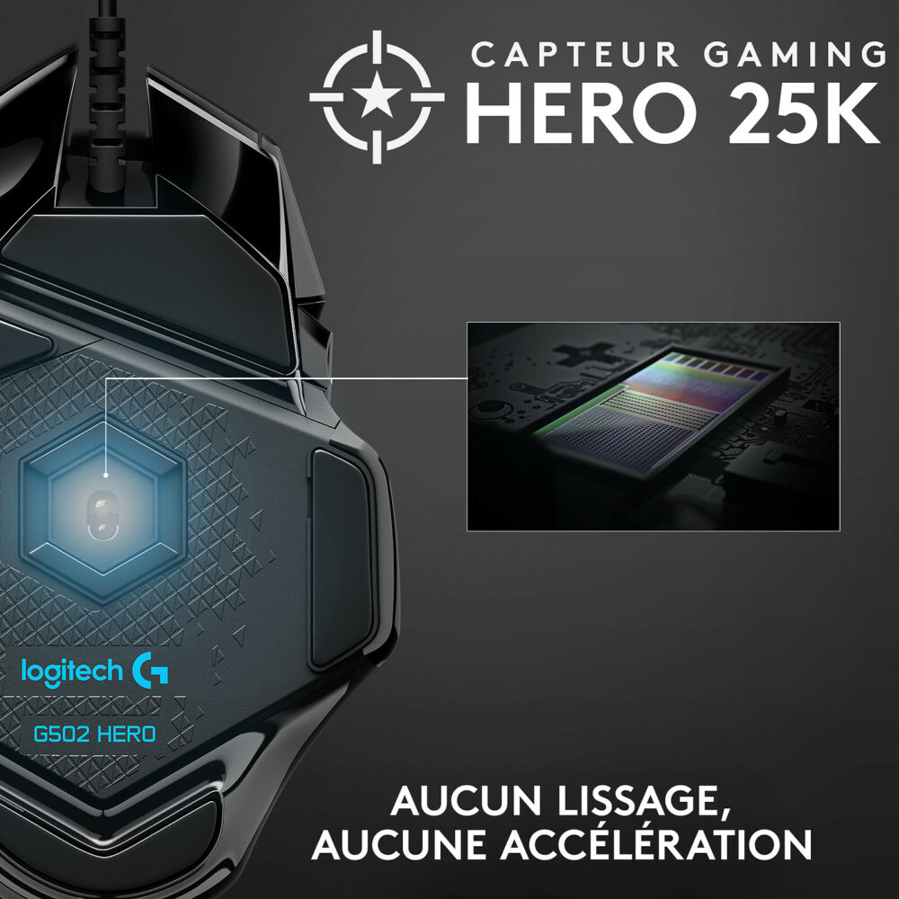 Logitech G502 HERO High Performance Gaming Mouse - USB -2