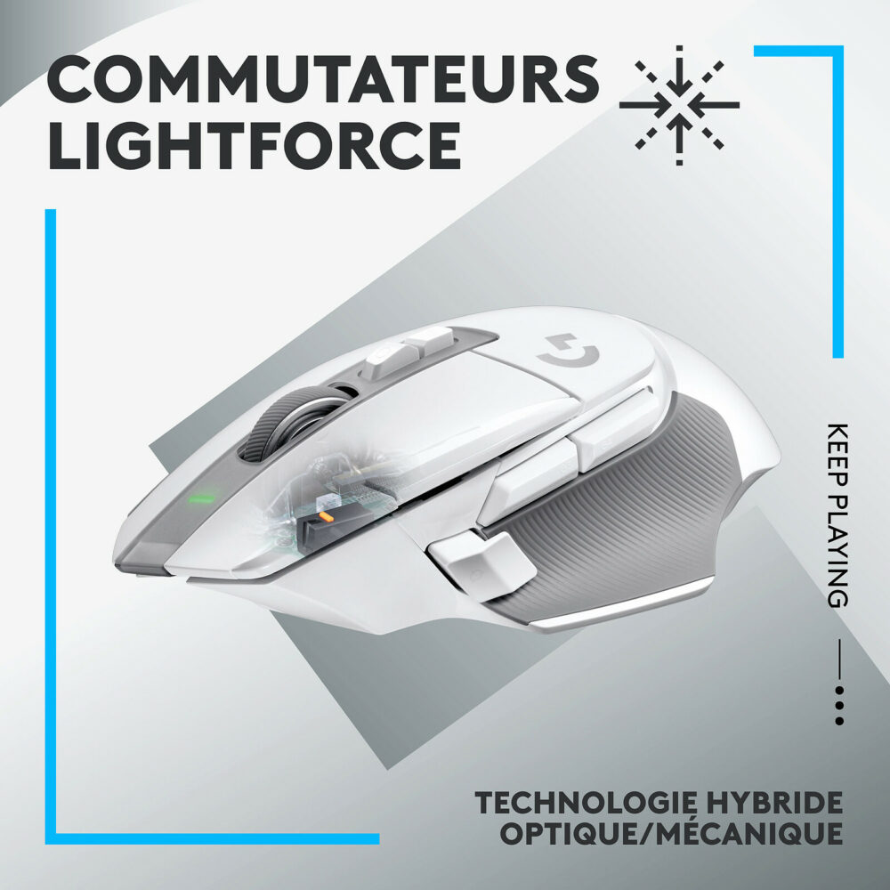 Logitech G502 X LIGHTSPEED Wireless Gaming Mouse - WHITE - 2.4GHZ – Image 2