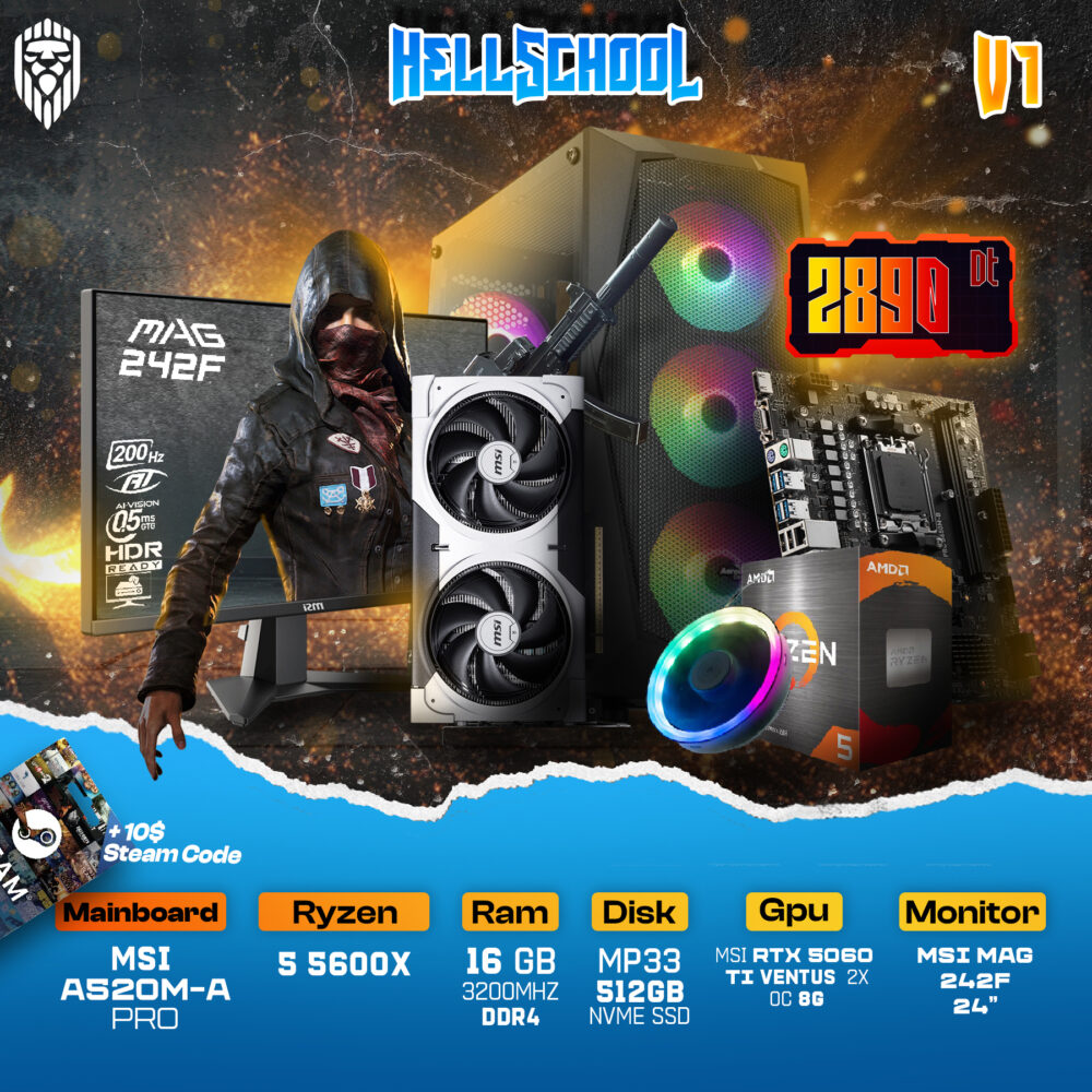 hellschool-v1-ryzen-5-5600x-rtx-5060-ti-8g-16gb-512gb-nvme-ecran-24-200hz-code-steam-10-free