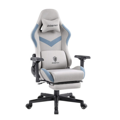 chaise-gaming-dowinx-ls6668-gris-avec-fonction-massage-et-repose-pied