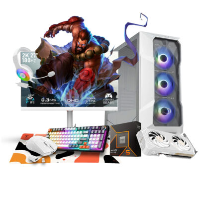 PC Gaming Ryzen 5 7600X RTX 5070 12G 16GB DDR5 SNOWWHITE INFINITY X2 QHD 27 White Expert Gaming Tunisie