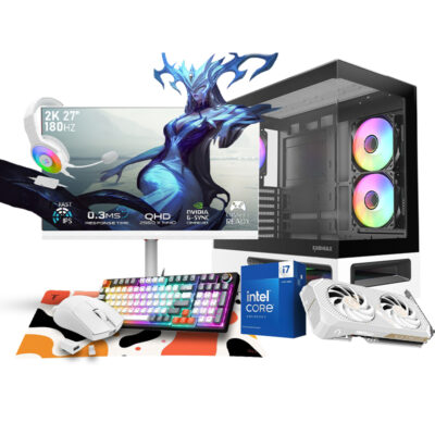 PC Gaming Intel i7 14700KF RTX 5070 12G 16GB DDR5 SNOWWHITE INFINITY X3 QHD 27 White Expert Gaming Tunisie