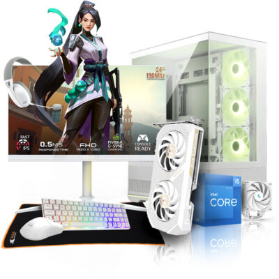 PC Gaming Intel i5 12600KF RTX 5070 12G 16GB DDR4 RIFTXPERT X3 Pack Écran 190Hz White Expert Gaming Tunisie
