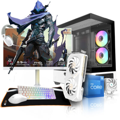 PC Gaming Intel i5 14600K RTX 5070 12G 16GB DDR4 RIFTXPERT X5 Pack Écran 190Hz White Expert Gaming Tunisie