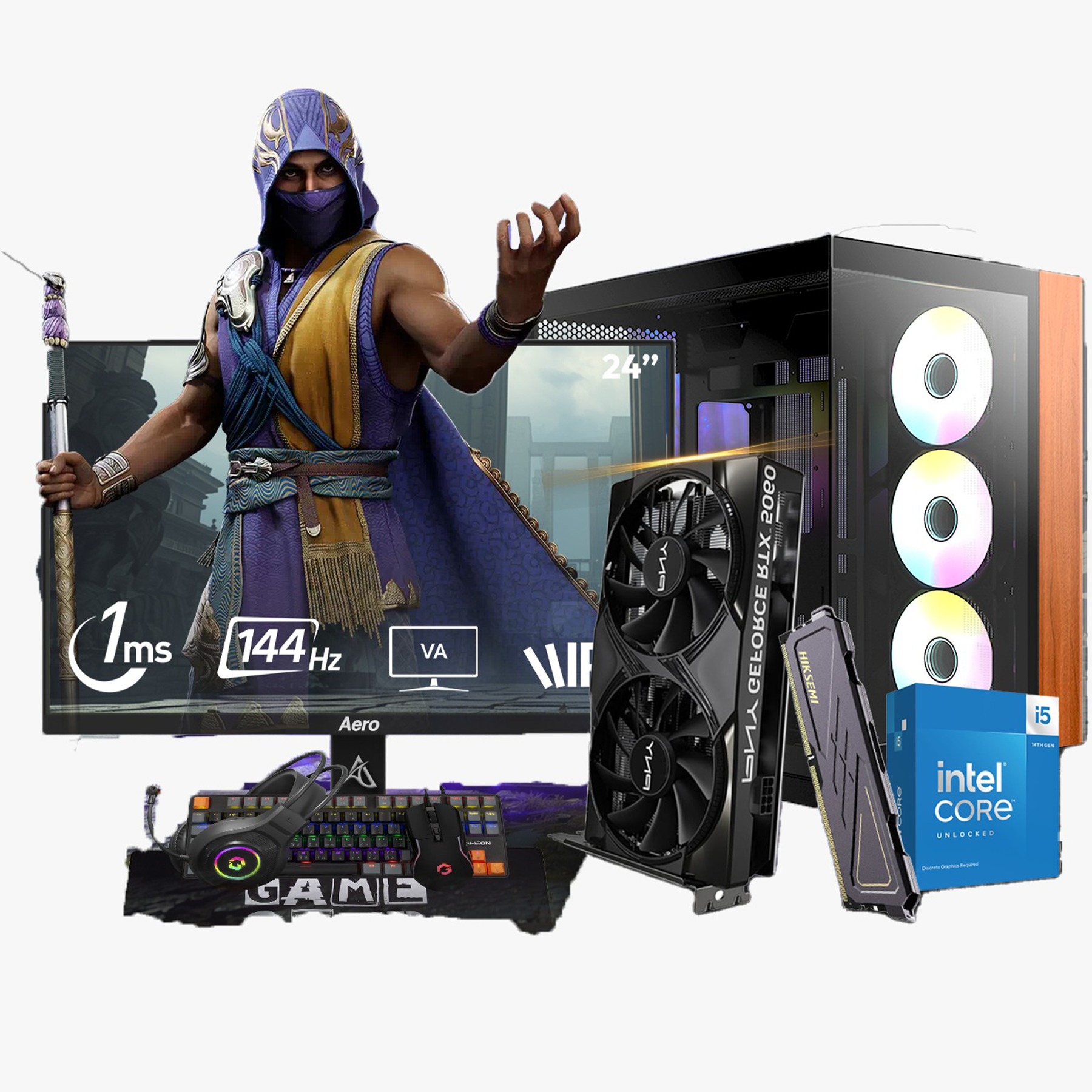 drakeforce-x4-intel-i5-13400-rtx-5060-8g-h610m-e-pro-16gb-ram-24-fhd-144hz-pack-accessoires-4-en-1