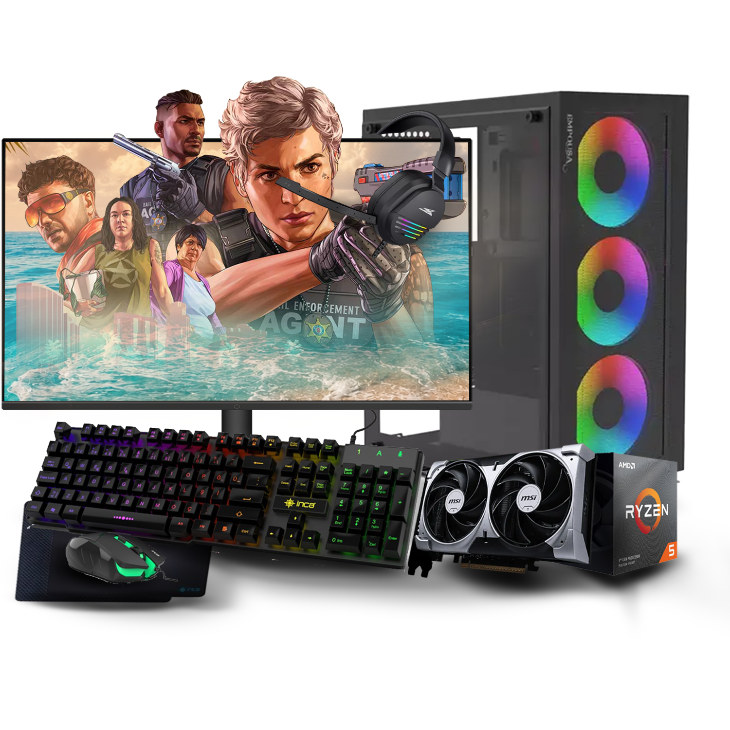 cyberheat-x1-ryzen-3-3100-rtx-5050-8g-16gb-ram-ecran-25-120hz-pack-accessoires