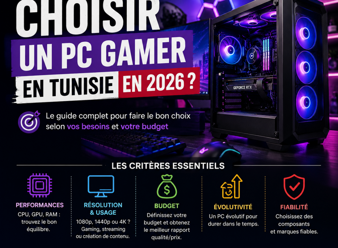 choisir pc gamer Tunisie 2026