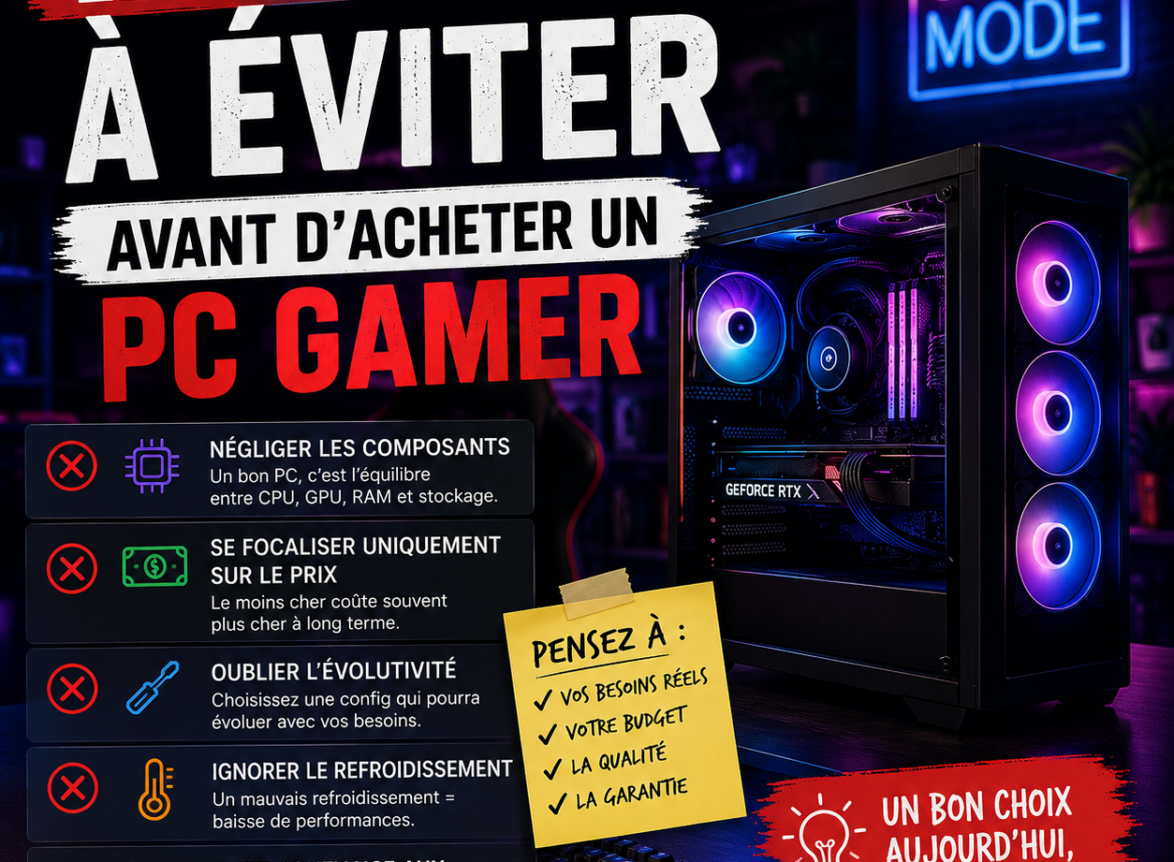 Guide d'achat PC gaming : erreurs à éviter