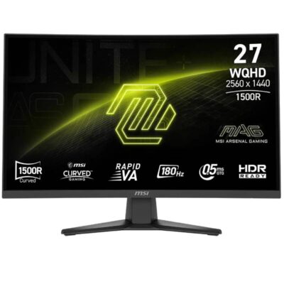 Écran gaming MSI MAG 275CQF 27 pouces WQHD 180Hz VA incurvé