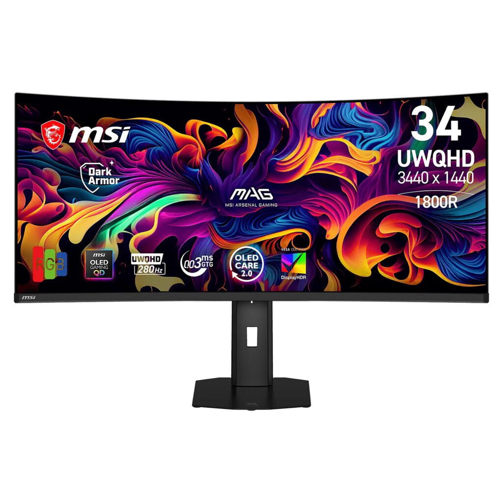 Écran gaming QD-OLED MSI MAG 341CQP X28 34 pouces UWQHD 280Hz courbe