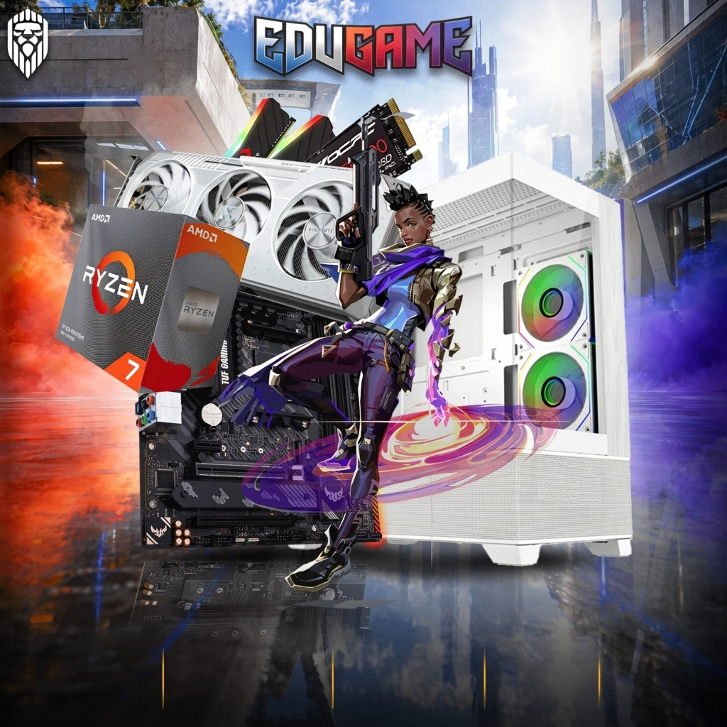 PC gamer AMD Ryzen 5 EDUGAME X1 avec RX 9060XT 16Go – Expert Gaming Tunisie