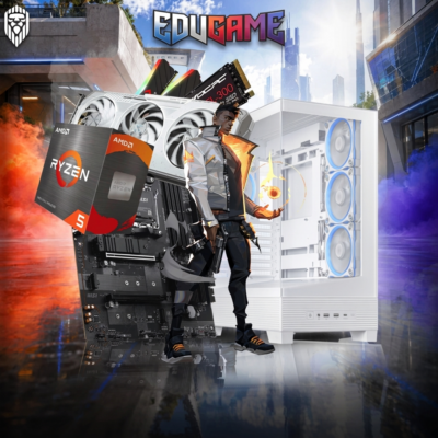 PC gamer Ryzen 5 7600X EDUGAME X4 avec RX 9060XT 16Go – Expert Gaming Tunisie