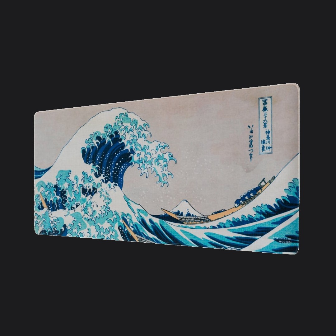 Tapis de souris gaming Grupo Erik Hokusai – design Grande Vague japonaise pour setup gamer