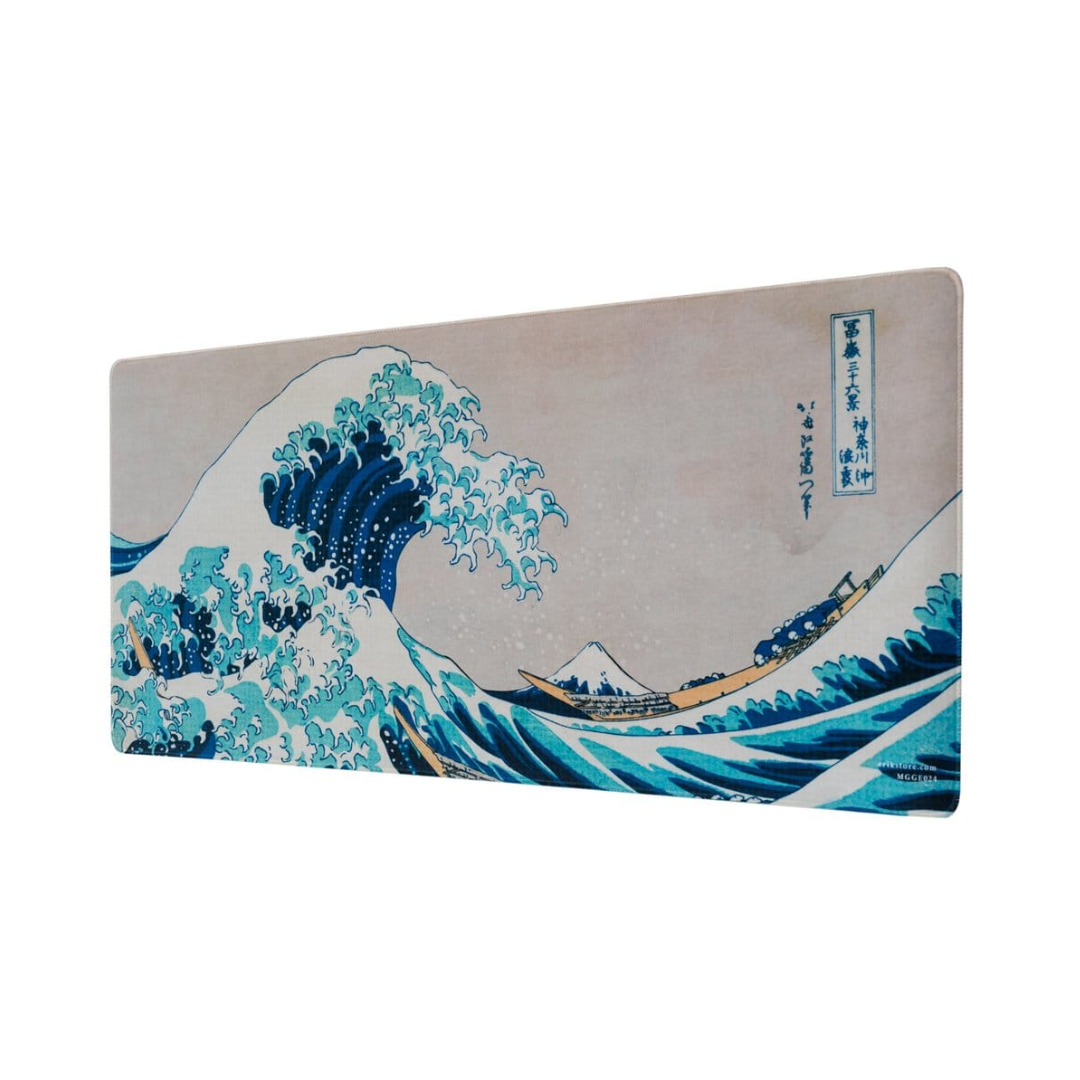 Tapis de souris gaming Grupo Erik Hokusai – design Grande Vague japonaise pour setup gamer