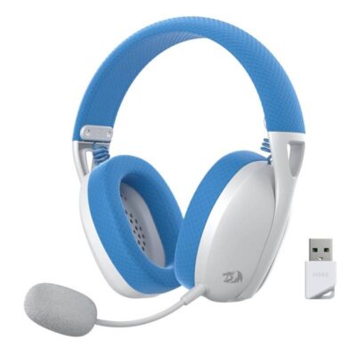 Casque gaming Redragon Vibecore H610 blanc avec microphone rétractable et coussinets memory foam