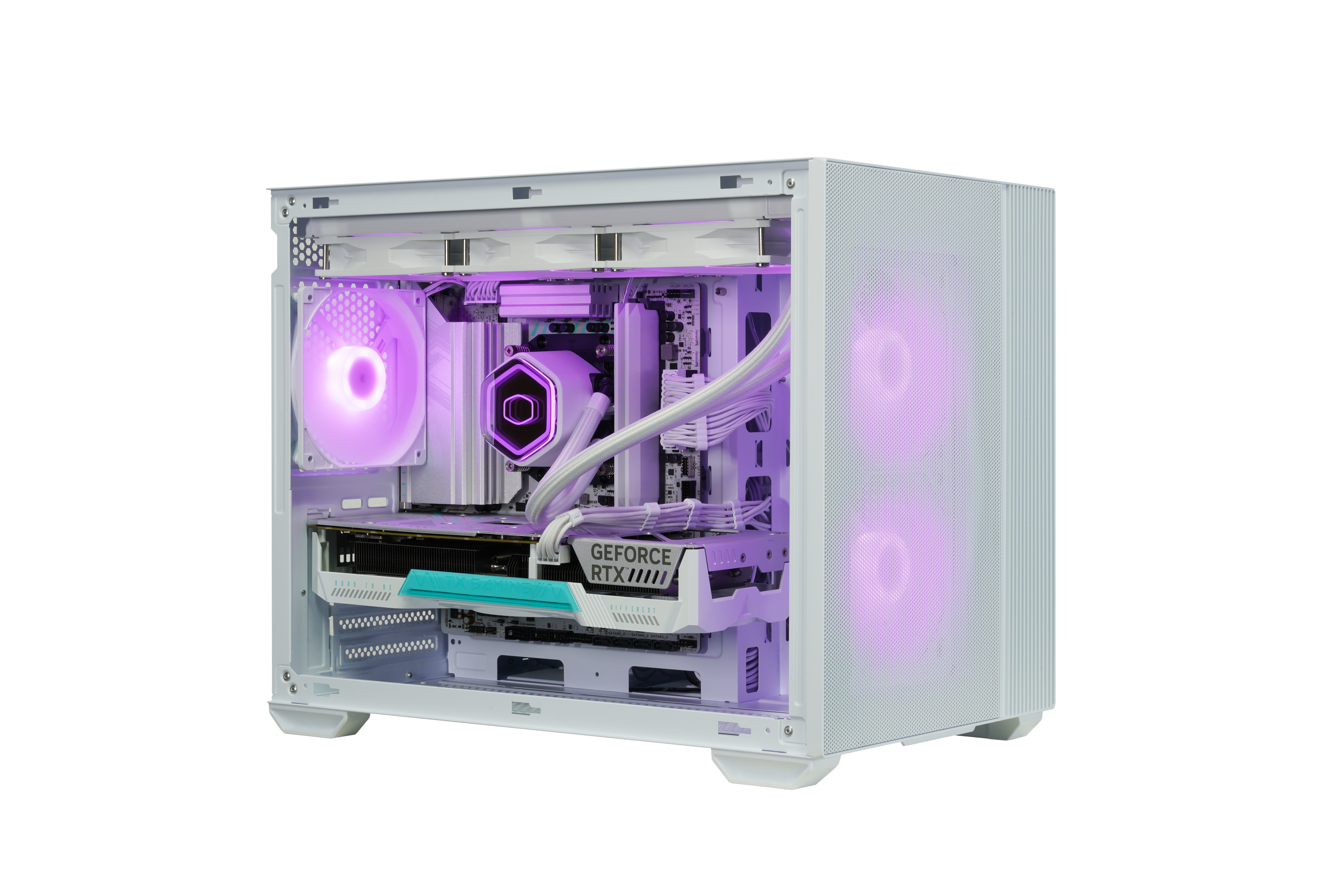 Boitier Cooler Master Elite 461 White – vue de face, design gaming blanc