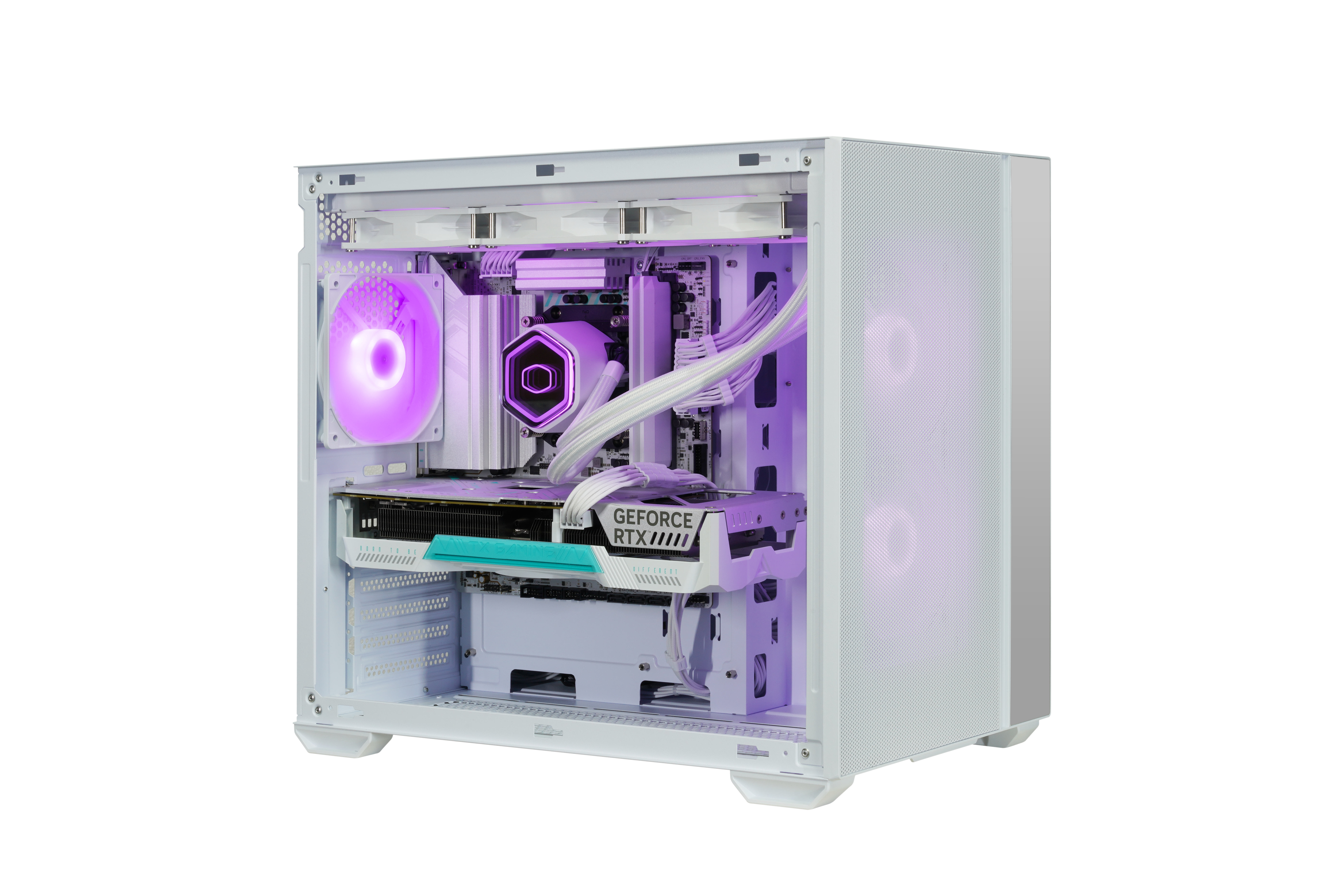 Boitier Cooler Master Elite 660 White – vue de face, design gaming blanc