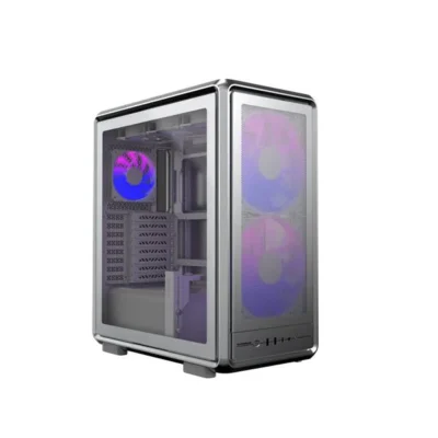 Boîtier PC gaming mesh Cooler Master MasterFrame 500 Silver ARGB vue de face