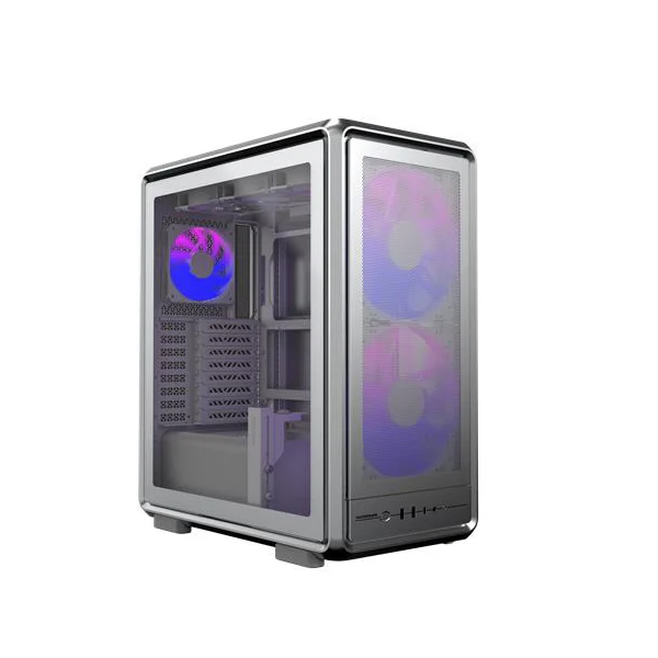 Boîtier PC gaming mesh Cooler Master MasterFrame 500 Silver ARGB vue de face