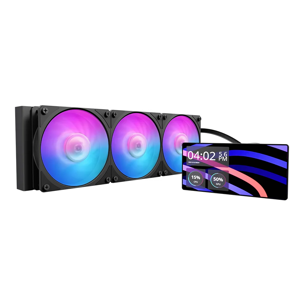 Cooler Master MasterLiquid Core LCD 6" 360 Black – watercooling 360 LCD AIO noir vue principale