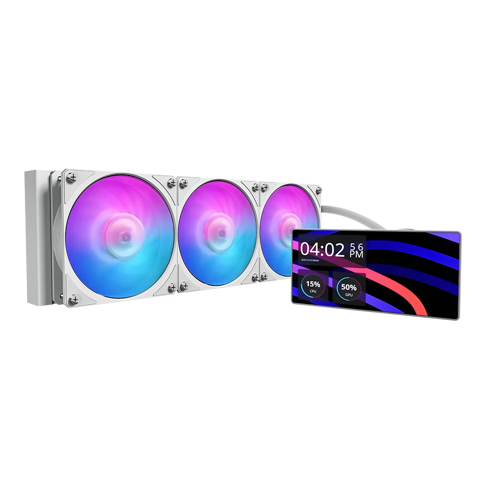 Cooler Master MasterLiquid Core LCD 6" 360 blanc watercooling ARGB avec écran LCD couleur