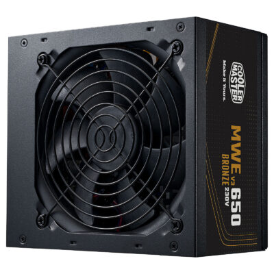 Alimentation Cooler Master 650W MWE Bronze V3 coloris noir – vue principale