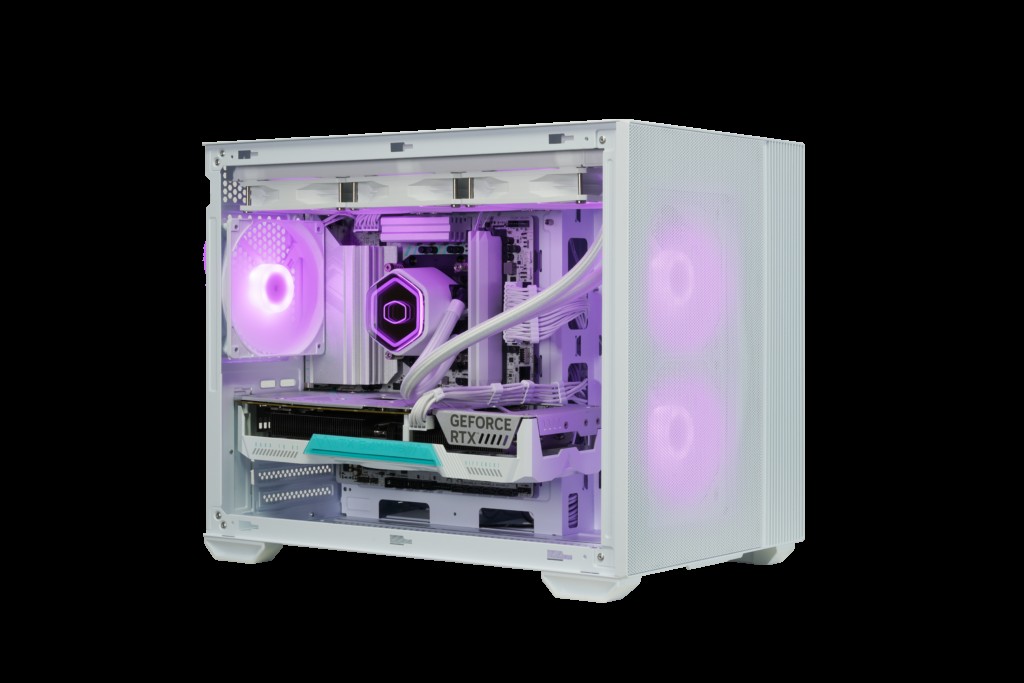 Boitier Cooler Master Elite 461 White – vue de face, design gaming blanc