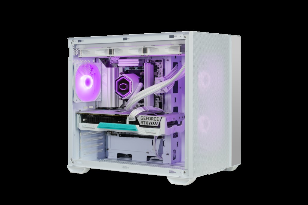 Boitier Cooler Master Elite 660 White – vue de face, design gaming blanc